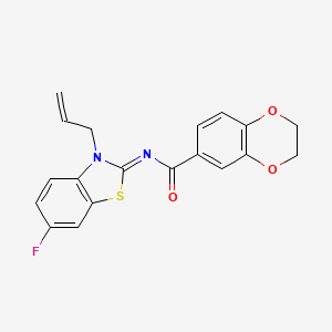 (Z)-N-(3-allyl-6-fluorobenzo[d]thiazol-2(3H)-ylidene)-2,3-dihydrobenzo[b][1,4]dioxine-6-carboxamide