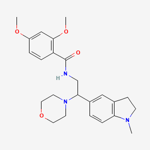 molecular formula C24H31N3O4 B2804045 2,4-dimethoxy-N-(2-(1-methylindolin-5-yl)-2-morpholinoethyl)benzamide CAS No. 921895-75-2