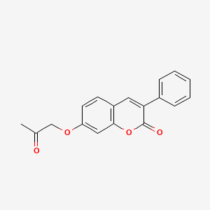 molecular formula C18H14O4 B2804049 7-(2-oxopropoxy)-3-phenyl-2H-chromen-2-one CAS No. 195137-94-1