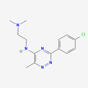 molecular formula C14H18ClN5 B2804052 N~1~-[3-(4-chlorophenyl)-6-methyl-1,2,4-triazin-5-yl]-N~2~,N~2~-dimethyl-1,2-ethanediamine CAS No. 866039-25-0