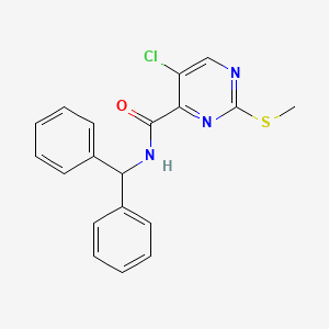 N-benzhydryl-5-chloro-2-methylsulfanylpyrimidine-4-carboxamide