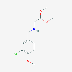 molecular formula C12H18ClNO3 B2804062 N-(3-chloro-4-methoxybenzyl)-2,2-dimethoxy-1-ethanamine CAS No. 865660-32-8