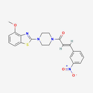 molecular formula C21H20N4O4S B2804063 (E)-1-(4-(4-methoxybenzo[d]thiazol-2-yl)piperazin-1-yl)-3-(3-nitrophenyl)prop-2-en-1-one CAS No. 897477-43-9