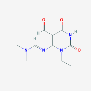 N'-(3-ethyl-5-formyl-2,6-dioxo-1,2,3,6-tetrahydropyrimidin-4-yl)-N,N-dimethylmethanimidamide