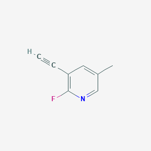molecular formula C8H6FN B2804083 3-乙炔基-2-氟-5-甲基吡啶 CAS No. 1824307-41-6