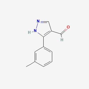 molecular formula C11H10N2O B2804086 3-(3-methylphenyl)-1H-pyrazole-4-carbaldehyde CAS No. 879996-61-9