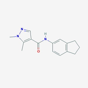 N-(2,3-dihydro-1H-inden-5-yl)-1,5-dimethyl-1H-pyrazole-4-carboxamide