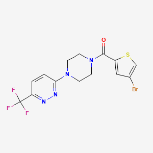 (4-Bromothiophen-2-yl)-[4-[6-(trifluoromethyl)pyridazin-3-yl]piperazin-1-yl]methanone