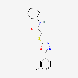 N-Cyclohexyl-2-(5-m-tolyl-[1,3,4]oxadiazol-2-ylsulfanyl)-acetamide