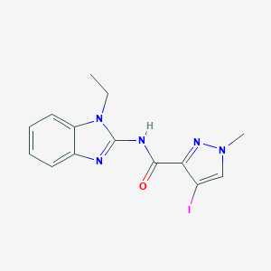 N-(1-ethyl-1H-benzimidazol-2-yl)-4-iodo-1-methyl-1H-pyrazole-3-carboxamide