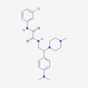 molecular formula C23H30ClN5O2 B2804107 N1-(3-氯苯基)-N2-(2-(4-(二甲基氨基)苯基)-2-(4-甲基哌嗪-1-基)乙基)草酰胺 CAS No. 941869-50-7