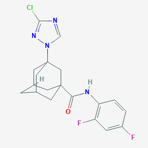 molecular formula C19H19ClF2N4O B280411 3-(3-chloro-1H-1,2,4-triazol-1-yl)-N-(2,4-difluorophenyl)-1-adamantanecarboxamide 