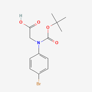 molecular formula C13H16BrNO4 B2804115 2-((4-Bromophenyl)(tert-butoxycarbonyl)amino)acetic acid CAS No. 887594-21-0