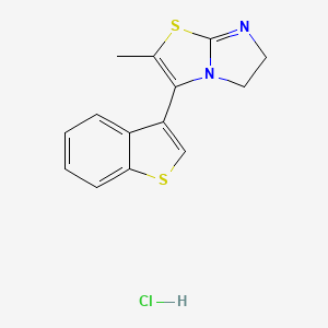 3-(1-Benzothiophen-3-yl)-2-methyl-5,6-dihydroimidazo[2,1-b][1,3]thiazole;hydrochloride