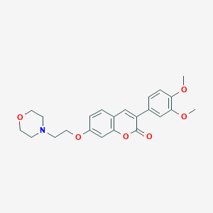 molecular formula C23H25NO6 B2804125 3-(3,4-dimethoxyphenyl)-7-(2-morpholinoethoxy)-2H-chromen-2-one CAS No. 920424-02-8