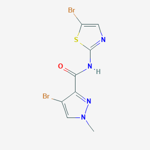 molecular formula C8H6Br2N4OS B280413 4-bromo-N-(5-bromo-1,3-thiazol-2-yl)-1-methyl-1H-pyrazole-3-carboxamide 