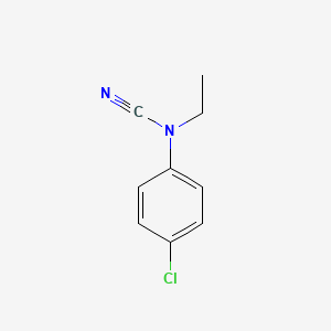 molecular formula C9H9ClN2 B2804130 4-chloro-N-cyano-N-ethylaniline CAS No. 121366-77-6