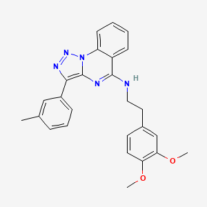 N-[2-(3,4-dimethoxyphenyl)ethyl]-3-(3-methylphenyl)triazolo[1,5-a]quinazolin-5-amine