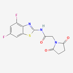 molecular formula C13H9F2N3O3S B2804145 N-(4,6-difluorobenzo[d]thiazol-2-yl)-2-(2,5-dioxopyrrolidin-1-yl)acetamide CAS No. 897618-21-2
