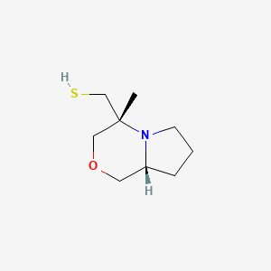 molecular formula C9H17NOS B2804149 [(4R,8Ar)-4-甲基-1,3,6,7,8,8a-六氢吡咯[2,1-c][1,4]噁唑-4-基]甲硫醇 CAS No. 2460740-29-6