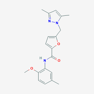 5-[(3,5-dimethyl-1H-pyrazol-1-yl)methyl]-N-(2-methoxy-5-methylphenyl)-2-furamide