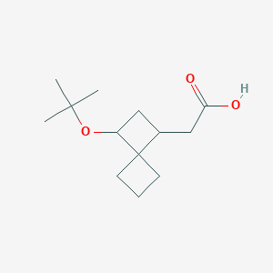 molecular formula C13H22O3 B2804175 2-[3-(Tert-butoxy)spiro[3.3]heptan-1-yl]acetic acid CAS No. 2228811-43-4