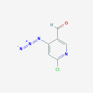 molecular formula C6H3ClN4O B2804177 4-Azido-6-chloropyridine-3-carbaldehyde CAS No. 2361635-65-4