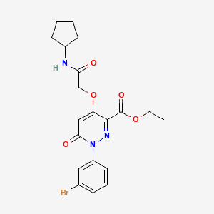 molecular formula C20H22BrN3O5 B2804187 Ethyl 1-(3-bromophenyl)-4-(2-(cyclopentylamino)-2-oxoethoxy)-6-oxo-1,6-dihydropyridazine-3-carboxylate CAS No. 899960-05-5
