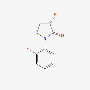 molecular formula C10H9BrFNO B2804189 3-Bromo-1-(2-fluorophenyl)pyrrolidin-2-one CAS No. 188533-10-0