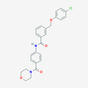 3-[(4-chlorophenoxy)methyl]-N-[4-(4-morpholinylcarbonyl)phenyl]benzamide