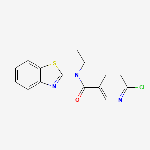 N-(1,3-benzothiazol-2-yl)-6-chloro-N-ethylpyridine-3-carboxamide