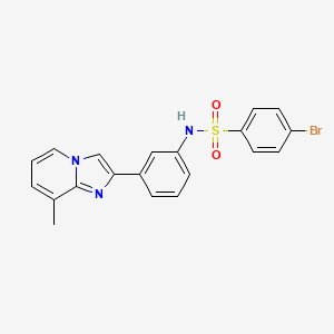 molecular formula C20H16BrN3O2S B2804195 4-bromo-N-(3-(8-methylimidazo[1,2-a]pyridin-2-yl)phenyl)benzenesulfonamide CAS No. 691392-77-5