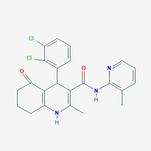 molecular formula C23H21Cl2N3O2 B280420 4-(2,3-dichlorophenyl)-2-methyl-N-(3-methyl-2-pyridinyl)-5-oxo-1,4,5,6,7,8-hexahydro-3-quinolinecarboxamide 