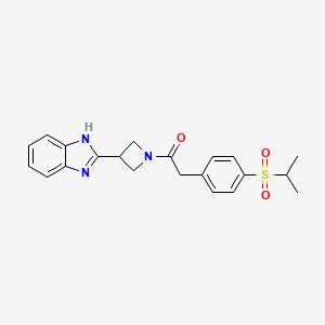 1-(3-(1H-benzo[d]imidazol-2-yl)azetidin-1-yl)-2-(4-(isopropylsulfonyl)phenyl)ethanone