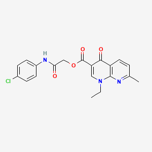 molecular formula C20H18ClN3O4 B2804213 [(4-chlorophenyl)carbamoyl]methyl 1-ethyl-7-methyl-4-oxo-1,4-dihydro-1,8-naphthyridine-3-carboxylate CAS No. 807338-39-2