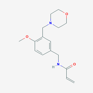 N-[[4-Methoxy-3-(morpholin-4-ylmethyl)phenyl]methyl]prop-2-enamide