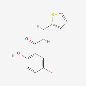 (E)-1-(5-fluoro-2-hydroxyphenyl)-3-(thiophen-2-yl)prop-2-en-1-one