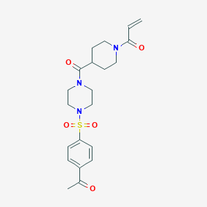 1-[4-[4-(4-Acetylphenyl)sulfonylpiperazine-1-carbonyl]piperidin-1-yl]prop-2-en-1-one