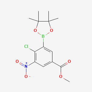 2-Chloro-5-methoxycarbonyl-3-nitrophenylboronic acid pinacol ester