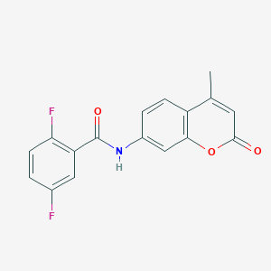 molecular formula C17H11F2NO3 B280424 2,5-difluoro-N-(4-methyl-2-oxo-2H-chromen-7-yl)benzamide 
