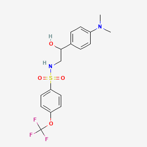 molecular formula C17H19F3N2O4S B2804242 N-(2-(4-(二甲基氨基)苯基)-2-羟乙基)-4-(三氟甲氧基)苯磺酰胺 CAS No. 1448128-49-1