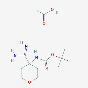 acetic acid, tert-butyl N-(4-carbamimidoyloxan-4-yl)carbamate