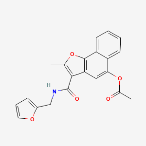 3-((Furan-2-ylmethyl)carbamoyl)-2-methylnaphtho[1,2-b]furan-5-yl acetate