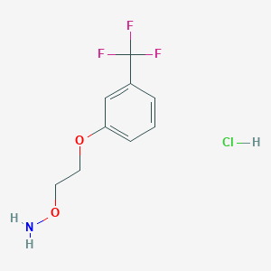 molecular formula C9H11ClF3NO2 B2804256 O-(2-(3-(三氟甲基)苯氧基)乙基)羟胺 盐酸盐 CAS No. 113211-36-2