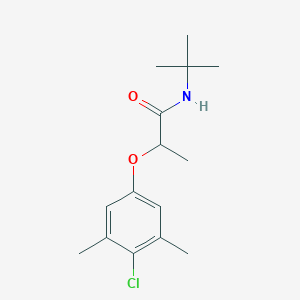 molecular formula C15H22ClNO2 B2804258 N-叔丁基-2-(4-氯-3,5-二甲基苯氧基)丙酰胺 CAS No. 786661-33-4