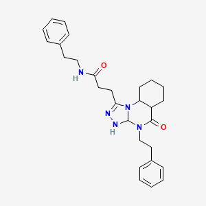 3-[5-oxo-4-(2-phenylethyl)-4H,5H-[1,2,4]triazolo[4,3-a]quinazolin-1-yl]-N-(2-phenylethyl)propanamide