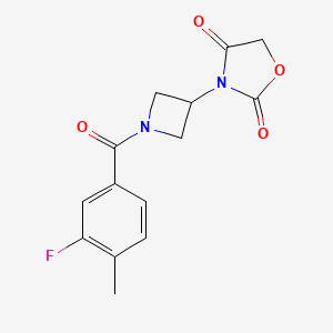 3-(1-(3-Fluoro-4-methylbenzoyl)azetidin-3-yl)oxazolidine-2,4-dione
