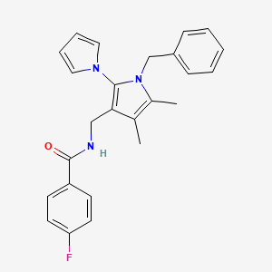 N-[(1-benzyl-4,5-dimethyl-2-pyrrol-1-ylpyrrol-3-yl)methyl]-4-fluorobenzamide