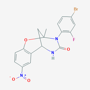3-(4-bromo-2-fluorophenyl)-2-methyl-8-nitro-2,3,5,6-tetrahydro-4H-2,6-methano-1,3,5-benzoxadiazocin-4-one