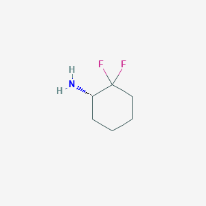 molecular formula C6H11F2N B2804270 (S)-2,2-Difluorocyclohexan-1-amine CAS No. 1638784-42-5